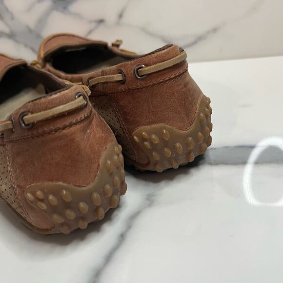 Merrell J76466 Women's Brown Leather Outdoor Vibram Slip On Marina Loafers Sz 7 - Picture 5 of 8